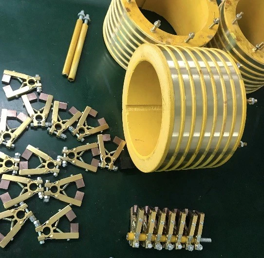 brush blcok slip ring with carbon contacting